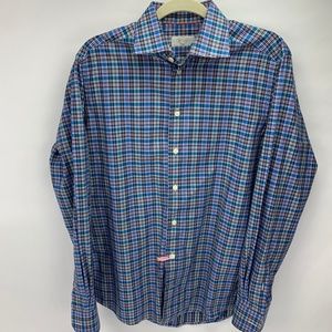 Eton of Sweden York Slim Fit  Blue Plaid EUC Med